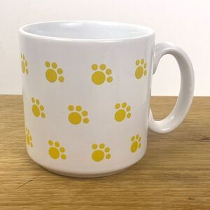 VTG Tams Pottery England All-Over Paw Print Animal Track Dog Cat Coffee Mug